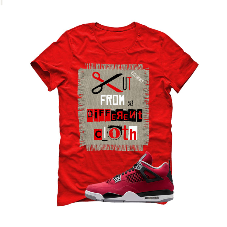 Air Jordan 4 Toro Bravo Matching T-Shirt, Sweatshirts, & Hoodies Red T-Shirt (Cut from a different cloth)| illcurrency