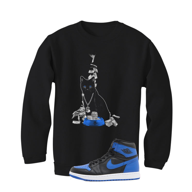 Air Jordan 1 High OG Royal Matching T-Shirt Money Cat