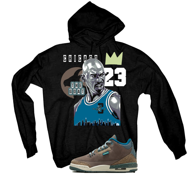 Air Jordan 3 GS We Outside Matching T-Shirt, Sweatshirts & Hoodies Black T-Shirt (The Goat)| illcurrency