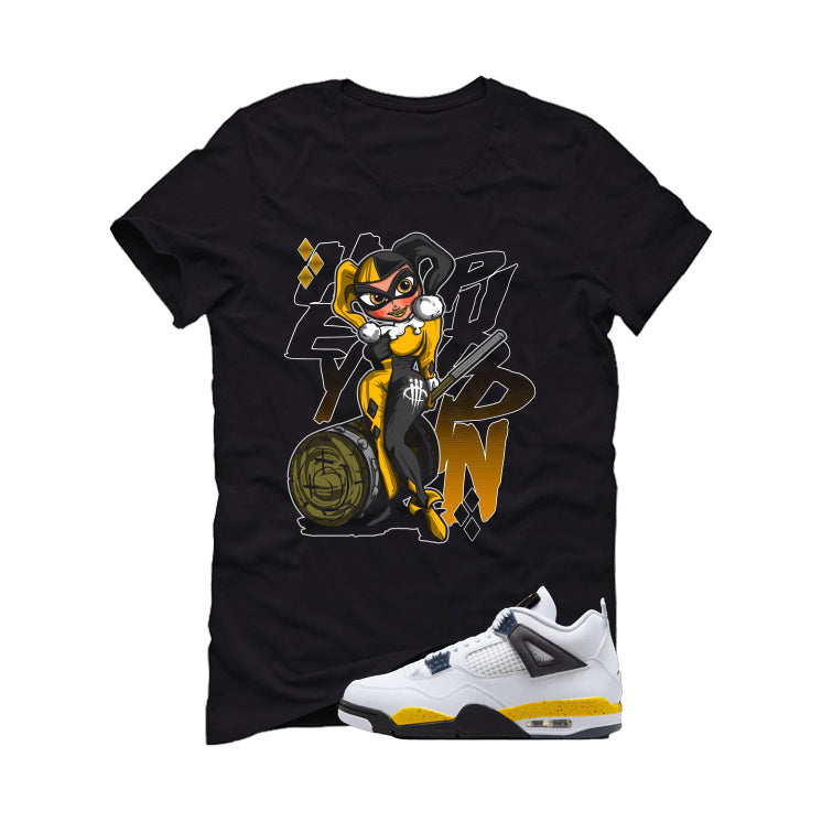 Air Jordan 4 Tour Yellow Matching T-Shirt Black T-Shirt (Hey Puddin!!)| illcurrency