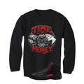 Air Jordan 12 Bloodline Matching T-Shirt, Sweatshirts, & Hoodies Black T-Shirt (Time is Money)