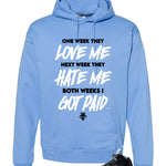 Air Jordan 5 Black/University Blue Matching T-Shirt Carolina Blue T-Shirt (Paid)| illcurrency