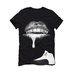 Air Jordan 12 Taxi Matching T-Shirt, Sweatshirts & Hoodies Black T-Shirt (Lips)| illcurrency