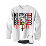 Air Jordan 12 Taxi Matching T-Shirt, Sweatshirts & Hoodies White T-Shirt (Blessed not lucky)| illcurrency