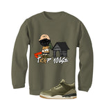 Air Jordan 3 Family Affair Matching T-Shirt, Sweatshirts & Hoodies Military Green T-Shirt (Trap House)| illcurrency