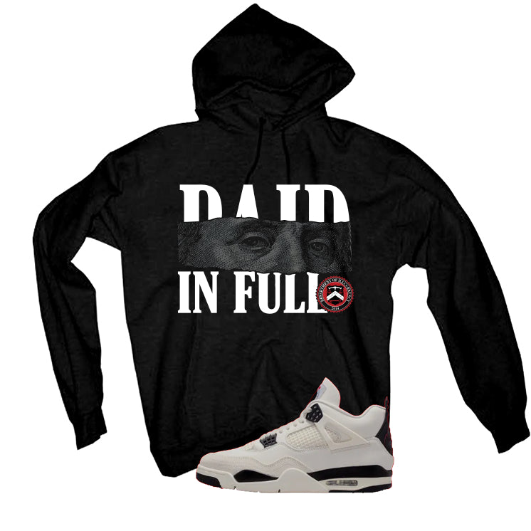 Air Jordan 4 Flight Club Matching T-Shirt, Sweatshirts & Hoodies Black T-Shirt (Paid in Full)| illcurrency