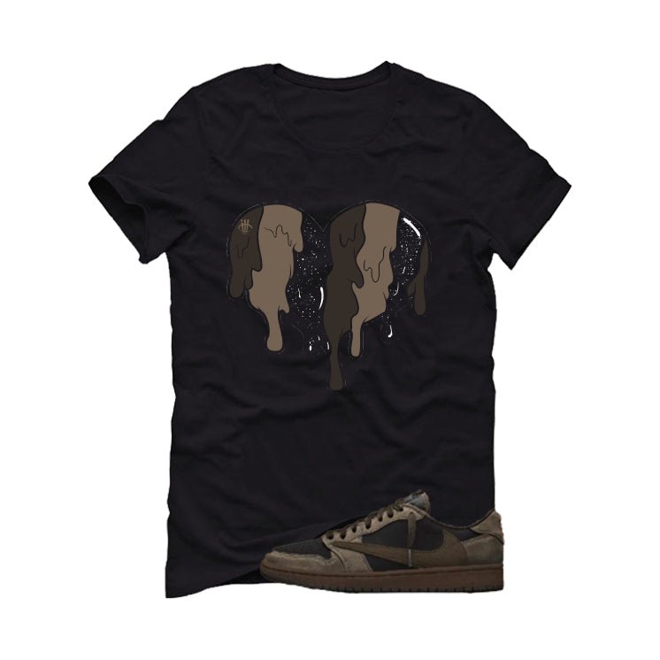 Travis Scott x Air Jordan 1 Low OG Velvet Brown Black T-Shirt (Heart)| illcurrency