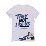 Air Jordan 1 Rare Air Deep Royal Blue White T-Shirt (They not like us)| illcurrency