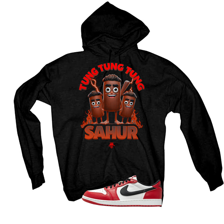 Air Jordan 1 Low OG Chicago Matching T-Shirt, Sweatshirts & Hoodies Black T-Shirt (Tung Tung Tung)| illcurrency
