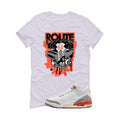 Air Jordan 3 WMNS “Georgia Peach” | illcurrency White T-Shirt (Route 66 Vintage car)