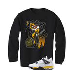 Air Jordan 4 Tour Yellow Matching T-Shirt Black T-Shirt (Hey Puddin!!)| illcurrency