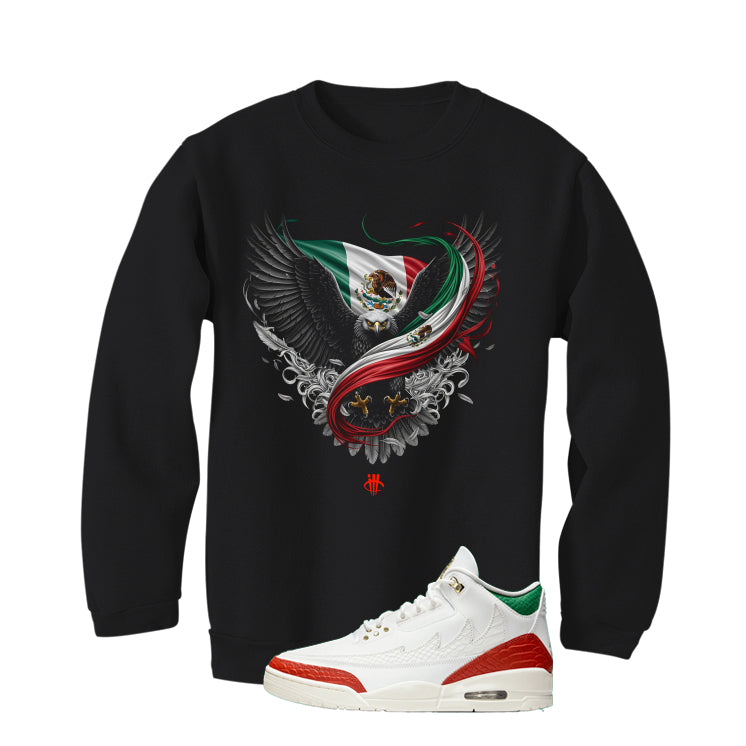 Air Jordan 3 Mexico El Vuelo Matching T-Shirt, Sweatshirts & Hoodies Black T-Shirt (Eagle)| illcurrency