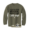 Air Jordan 1 Low OG Medium Olive Matching T-Shirt, Sweatshirts & Hoodies Military Green T-Shirt (Gotta Stop Spending Money)