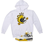 Air Jordan 4 WNNS “Vivid Sulfur” | illcurrency White T-Shirt (HALF KING BEAR)