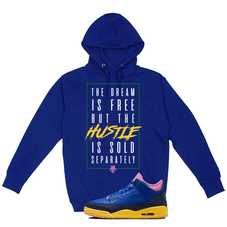Air Jordan 3 Brazil Matching t-shirt, sweatshirts & hoodies Royal Blue T-Shirt (Dream Is Free)| illcurrency