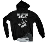 Air Jordan 12 Black/Wolf Grey Black T-Shirt (Love is Fake)| illcurrency