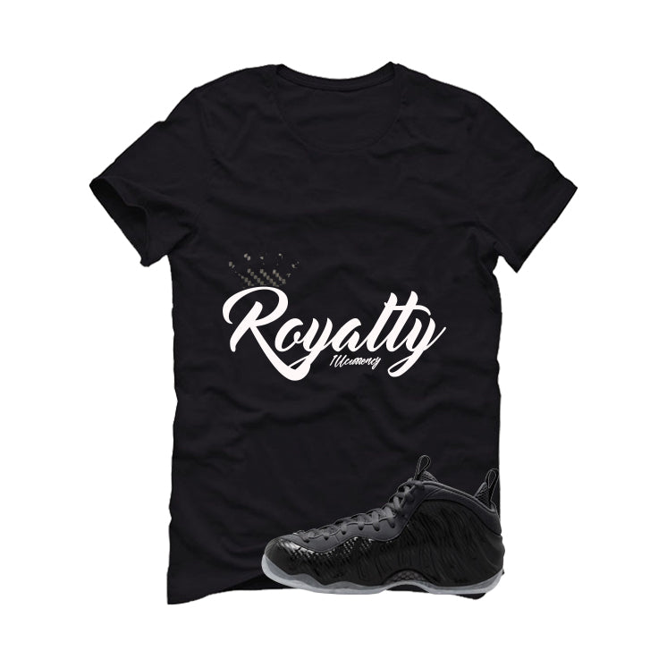 NIKE FOAMPOSITE ONE CARBON FIBER Matching T-Shirt, Sweatshirts & Hoodies Black T-Shirt (Royalty)| illcurrency