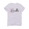 Air Jordan 4 "Red Cement" White T-Shirt (Stay Humble)