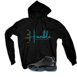 Air Jordan 11 Gamma Blue Matching T-Shirt, Sweatshirts & Hoodies Black T-Shirt (Stay Humble)| illcurrency