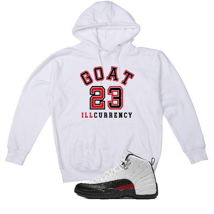 Air Jordan 12 “Red Taxi” | illcurrency White T-Shirt (GOAT 23)