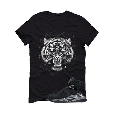 Air Jordan 8 Chrome Matching T-Shirt Black T-Shirt (Four Eyes)| illcurrency