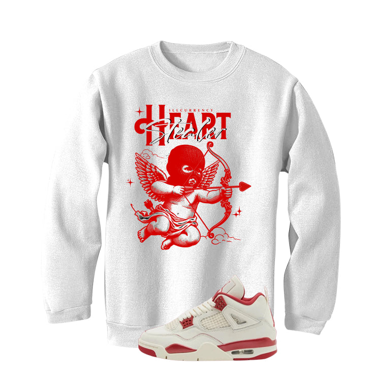 Air Jordan 4 Valentine’s Day (Sierra Red) Matching T-Shirt, Sweatshirts & Hoodies White T-Shirt (Heart Stealer)| illcurrency
