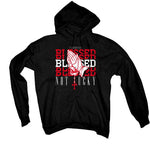 Air Jordan 8 “Playoffs” Black T-Shirt (Blessed not lucky)