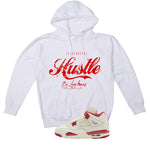Air Jordan 4 Valentine’s Day (Sierra Red) Matching T-Shirt, Sweatshirts & Hoodies White T-Shirt (Hustle By Any Means)| illcurrency