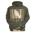 Air Jordan 3 Family Affair Matching T-Shirt, Sweatshirts & Hoodies Military Green T-Shirt (Blessed not lucky)
