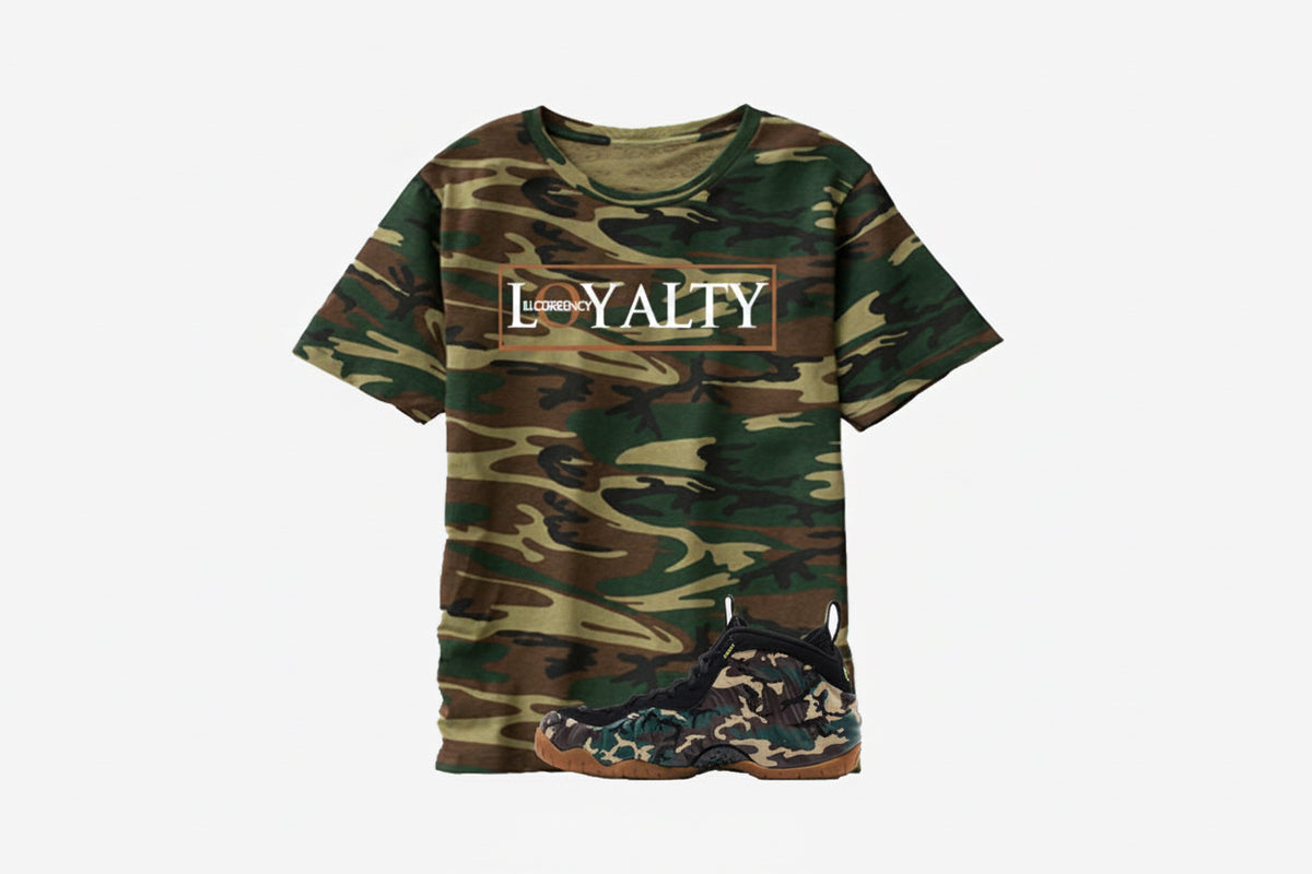 Nike Air Foamposite Pro Camo Matching T-Shirt Loyalty