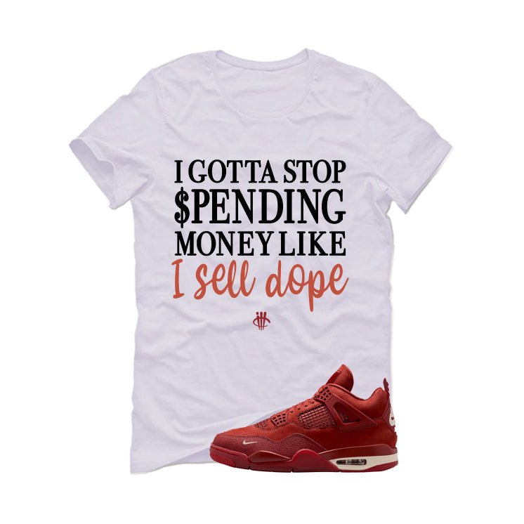 Nigel Sylvester x Air Jordan 4 Brick by Brick White T-Shirt (STOP SPENDING MONEY)| illcurrency