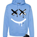 Air Jordan 5 Black/University Blue Matching T-Shirt Carolina Blue T-Shirt (Happy Drip)| illcurrency