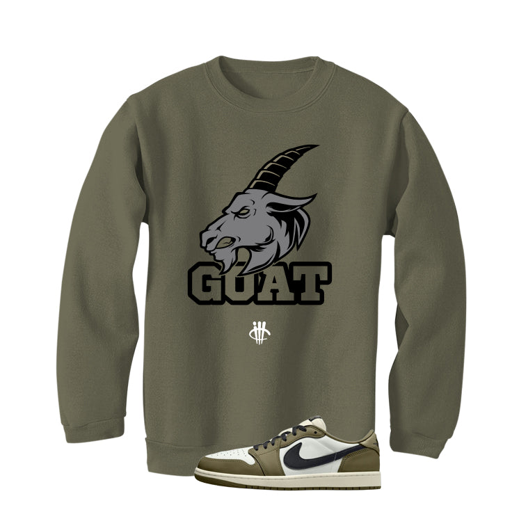 Air Jordan 1 Low OG Medium Olive Matching T-Shirt, Sweatshirts & Hoodies Military Green T-Shirt (Goat)| illcurrency