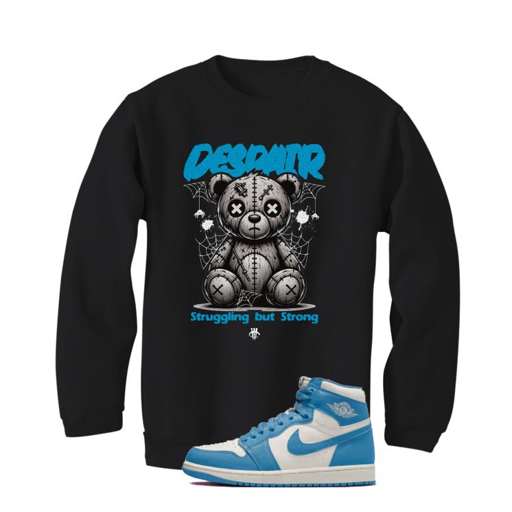 Air Jordan 1 High OG UNC Reimagined Black T-Shirt (Despair)| illcurrency
