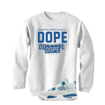 Air Jordan 4 “Military Blue” | illcurrency White T-Shirt (DOPE)