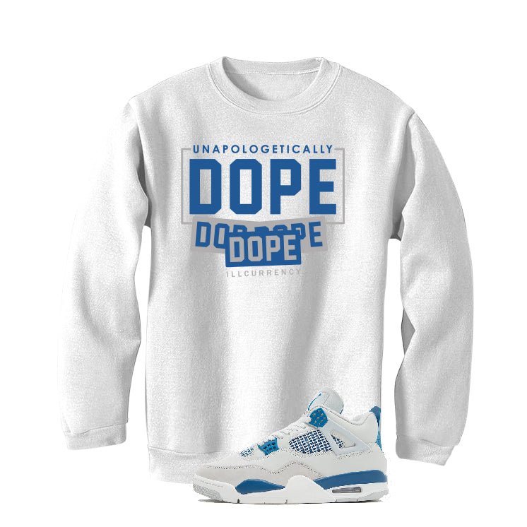 Air Jordan 4 “Military Blue” | illcurrency White T-Shirt (DOPE)