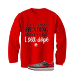 Air Jordan 1 Low OG Banned Matching T-Shirt, Sweatshirts & Hoodies Red T-Shirt (Gotta Stop Spending Money)| illcurrency