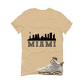 Air Jordan 6 Sail/Neutral Olive Matching T-Shirt, Sweatshirts & Hoodies Tan T-Shirt (Miami)| illcurrency
