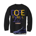 Air Jordan 4 OG Lakers Matching T-Shirt, Sweatshirts & Hoodies Black T-Shirt (DOPE)| illcurrency