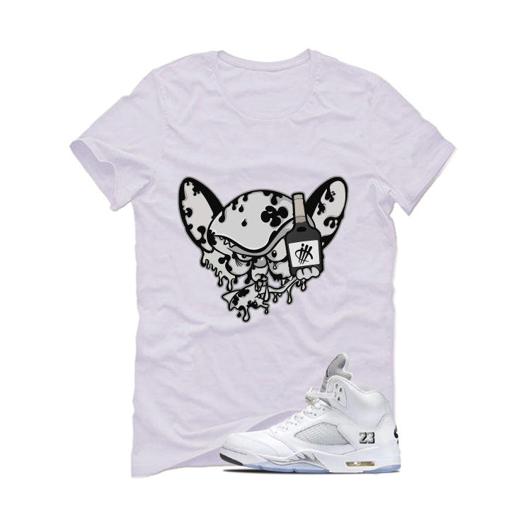 Air Jordan 5 OG White Metallic Matching T-Shirt, Sweatshirts & Hoodies White T-Shirt (Brain)| illcurrency