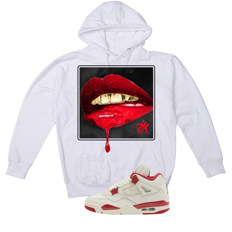 Air Jordan 4 Valentine’s Day (Sierra Red) Matching T-Shirt, Sweatshirts & Hoodies White T-Shirt (Lipstick)| illcurrency
