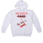 Nike Dunk Low WMNS “Valentine’s Day” | illcurrency White T-Shirt (Love is Fake)