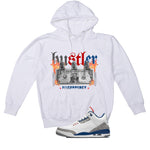 Air Jordan 3 True Blue Matching T-Shirt White T-Shirt (See No Evil Hustler)| illcurrency