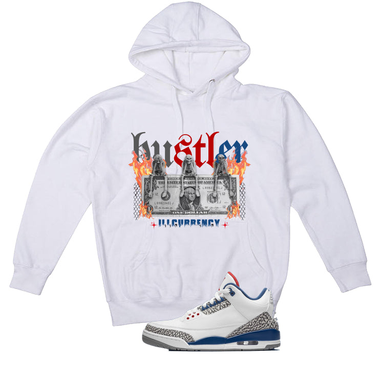 Air Jordan 3 True Blue Matching T-Shirt White T-Shirt (See No Evil Hustler)| illcurrency