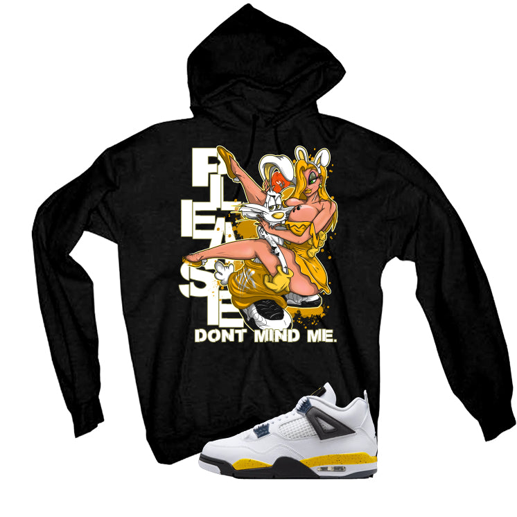 Air Jordan 4 Tour Yellow Matching T-Shirt Black T-Shirt (Street Roger)| illcurrency