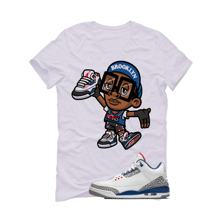 Air Jordan 3 True Blue Matching T-Shirt White T-Shirt (Brooklyn)| illcurrency