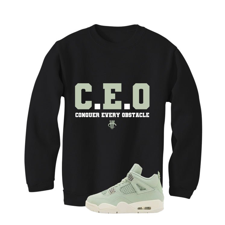 Air Jordan 4 WMNS Seafoam Black T-Shirt (CEO)| illcurrency