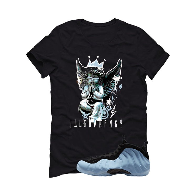 Nike Air Foamposite One Psychic Blue Black T-Shirt (Graffiti Angel)| illcurrency