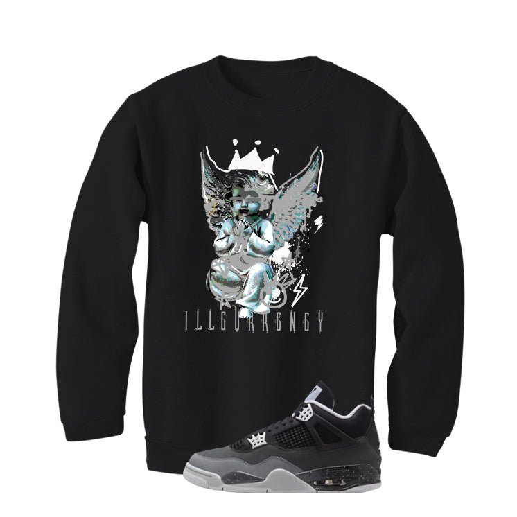 Air Jordan 4 Fear Pack Black T-Shirt (Graffiti Angel)| illcurrency