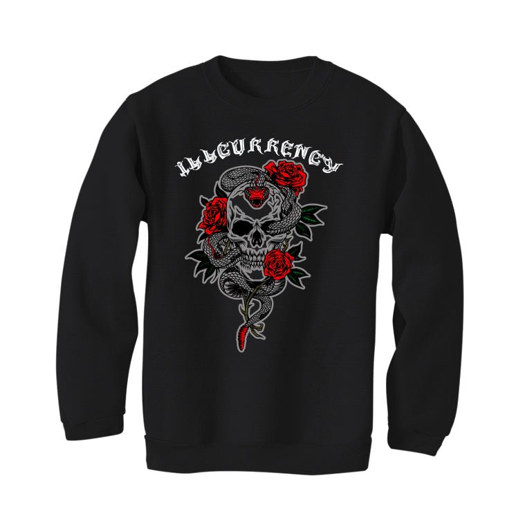 AIR JORDAN 4 “BRED REIMAGINED” 2024 | ILLCURRENCY Black T-Shirt (Skeleton Rose)
